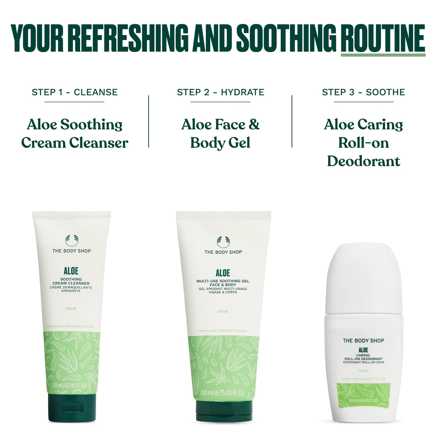 The Body Shop Aloe Multi-use Soothing Face & Body Gel (1x 200ml), Hydrating Aloe Vera Gel for Sensitive Skin, 98% Natural Origin Ingredients, Vegan & Fragrance-Free