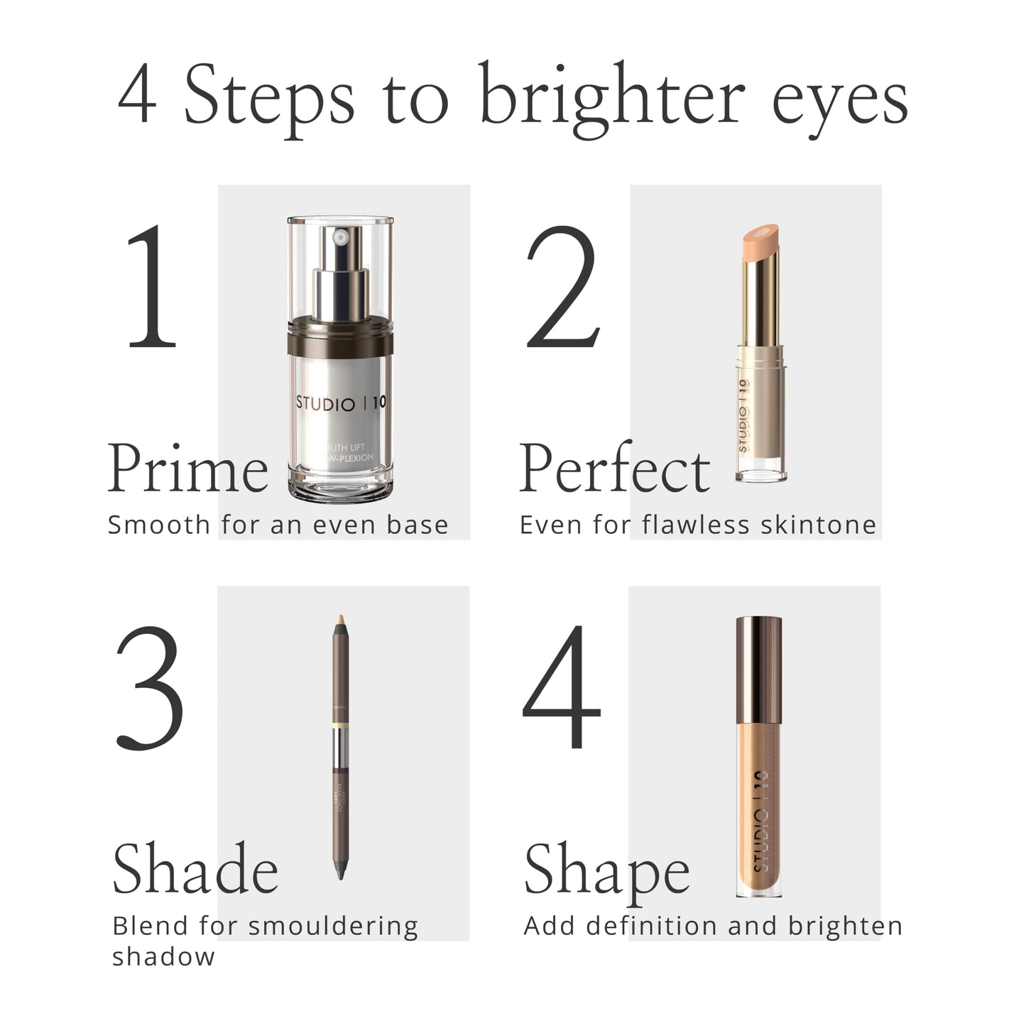 Studio10 Liquid Shimmer Eyeshadow – Sable Shade, Long Wear Foil Finish with Hydrating Formula for Mature Eyes