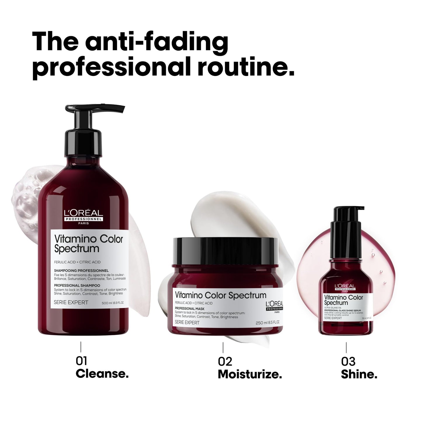 L'Oréal Professionnel Vitamino Color Spectrum Rinse Off Hair Mask 250ml, For Coloured Hair, With Ferulic Acid + Citric Acid, Stronger & Smoother Hair, Conditioner Treatment