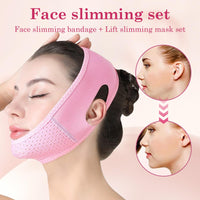 Bettinay double chin Lift Mask with 2 Gel Mask, Reusable V Line Face Lifting Chin Strap for Women Men