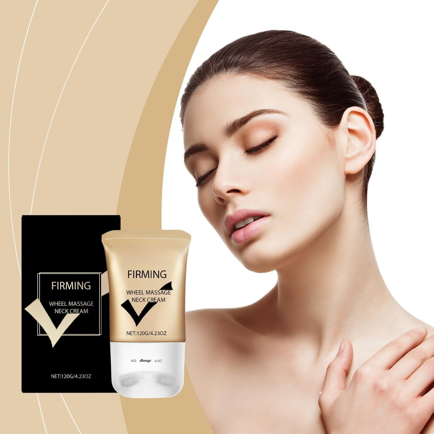 SingHao Neck Creams for Firming Roller,N/eck F/irming Tightening C/ream,Natural Anti-Aging Neck Cream,Neck Firming Cream for Woman,Tighten and Lift Neck Cream,Wrinkle Cream,Firm and Lift Sagging Skin