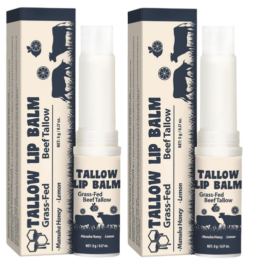 Xunzhi Beef Tallow Lip Balm,5g Tallow Lip Balm,Beef T/allow Balms Stick,Moisturizing L/ip Care,Long Lasting Lipstick,L/ip Plumper for Dry Cracked Lips,Li/p Moisturiser,Ta/llow Li/p Gloss,Lips Repair