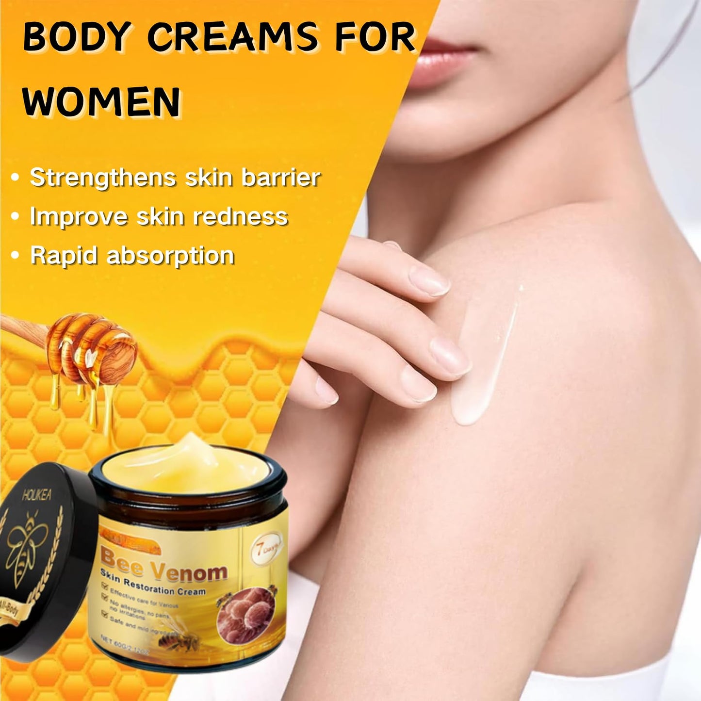 IZBEAUVO Bee Venom All-in-One Cream, BeeVenom SkinTreatmentCream with Allantoin & Mint | Lightweight Non-Greasy Formula | Improves Skin Texture & Skin mole Remover | Bee Venom Cream for All Skin Types | 60g