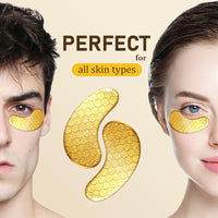 Mifeloy 20 Pairs 24K Gold Under Eye Patches, 20 Pcs Golden Cooling Hydrating Eye Masks, Anti Wrinkle Collagen Undereye Pads for Adults, Women Travel Skincare Face Gel, Reduce Dark Circles Puffiness Puffy Eyes