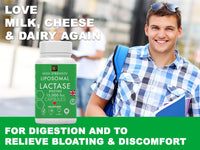 MetaSuperfoods Liposomal Lactase Enzyme 15000FCC | 120 High Strength Lactase Capsules | Enzyme Tablets | Lactose Digestion | Digestive Enzyme Food Supplement