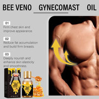 SingHao Therm/ofirm Be/e Ven/om Gyneco/mastia Oil,Gynecom/astia Tightening O/il for Men,Be/e Ven/om Gynecoma/stia Heating Oi/l,Chest Muscle Oil for Men,C/Hest Massage Oil,Strengthening Chest Muscles for Men