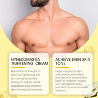 GNAUMORE Bee Venom Chest Tightening Massage Cream,Gynecomastia Tightening Cream,Gynecomastia Cellulite Reduction Cream,Male Chest Massage Cream,Natural Man Chest Creams for Tummy Belly And Waist 30G
