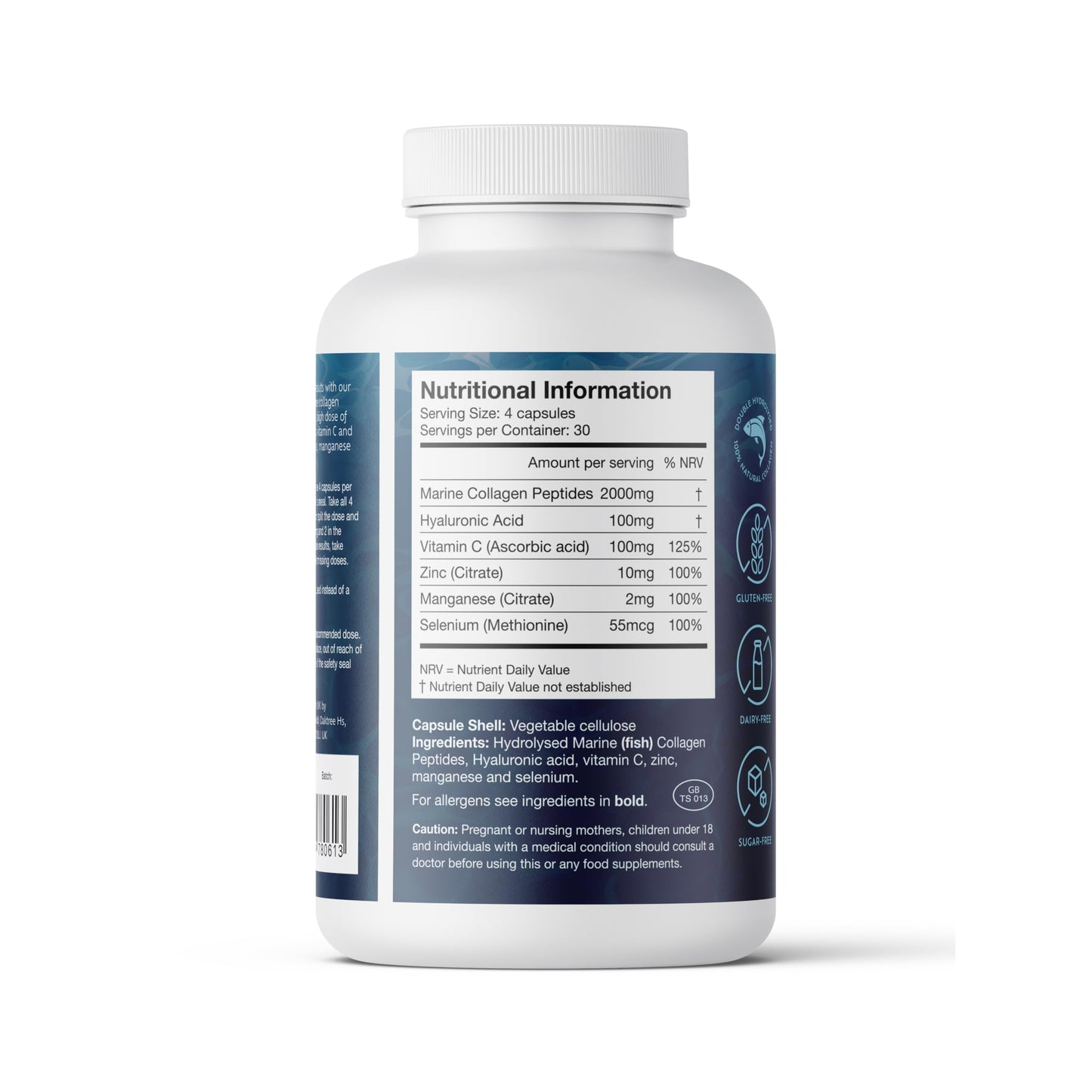 CORREXIKO Marine Collagen Capsules & Ultra Omega 3 Supplement Bundle - 2000mg Hydrolysed Collagen Peptides with Vitamins - High Strength Omega 3 Capsules - for Hair, Skin & Nails - 30 Day Supply