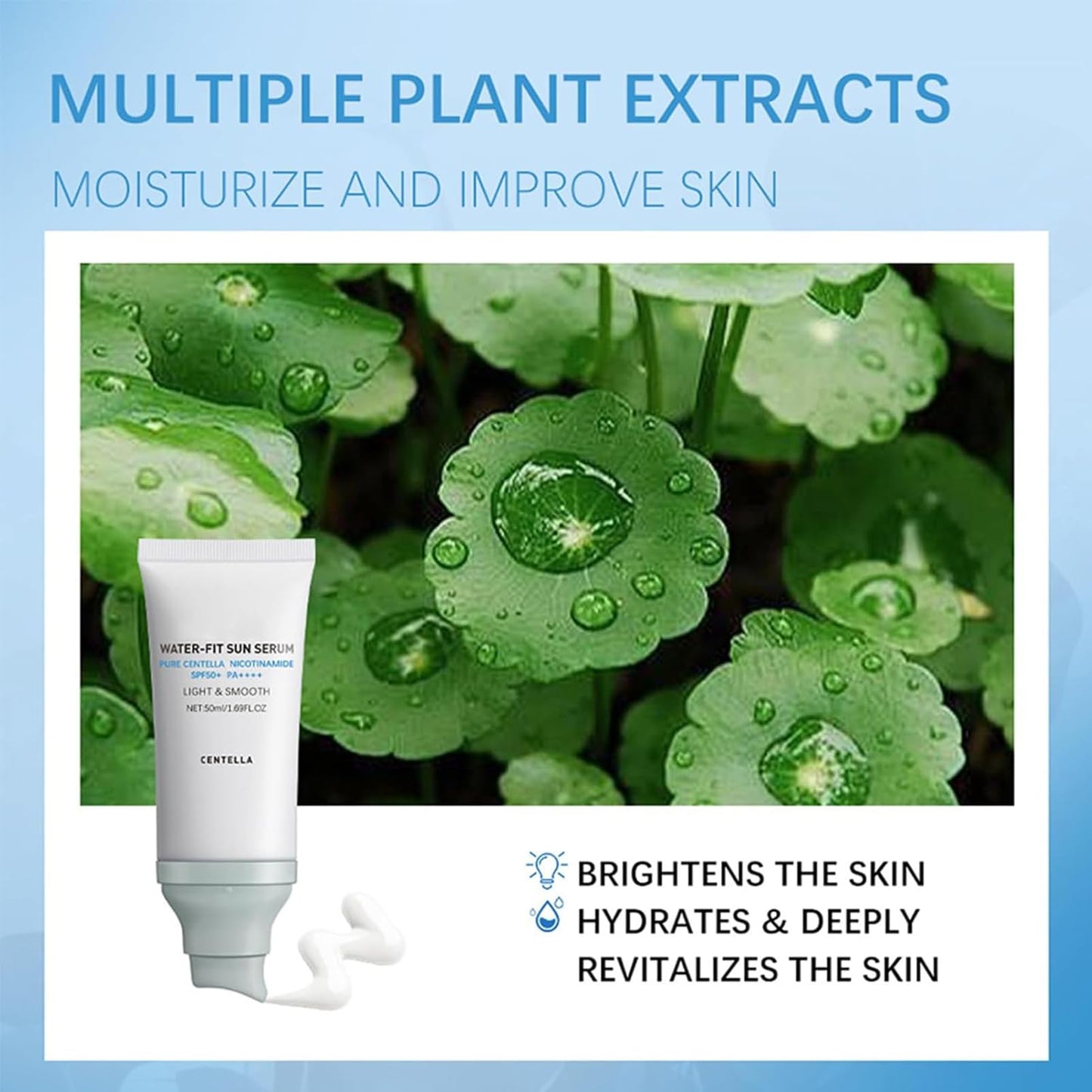 Madagascar Cenntella Sunscreen, Centella Sunscreen SPF 50 Factor 50 Sun Cream, Korean Sun-screen Spf 50 Face, Hydrating & Soothing Korean SkinCare,Refreshing Dry Oily Skincare