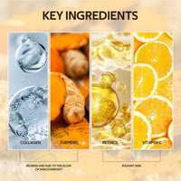 Koj-Ic Acid Turmeric Collagen Night Wrapping Mask,Turmeric And Koj-Ic Acid Face Mask,Turm-Eric Face Ma-Sk,Overnight Brightening Fa-Ce Ma-Sk,Nourishes Dull Uneven Skin&Improved Elasticity,Deep Hydrat