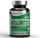 Nutrabytes Vegan Multivitamin and Mineral Complex, 360 Vegan Multivitamin Capsules for Women and Men, 26 Essential Vitamins and Minerals, Natural, 100% Plant Based, Made in UK
