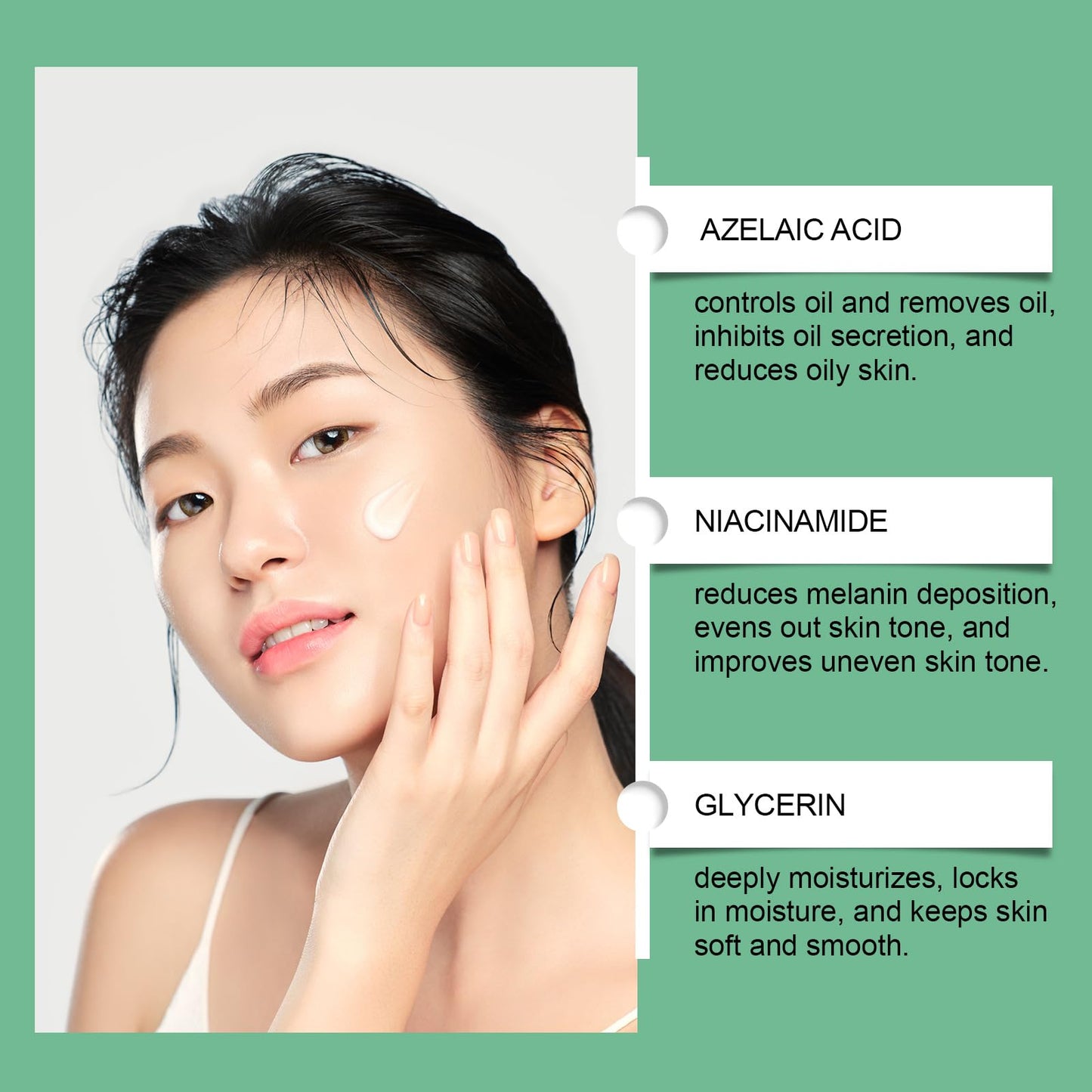 ISBEAUSOLS 2PCS Azelaic Acid Acne Cream - Spot Treatment for Acne Prone Skin - Acne Treatment - Even Skin Tone Cream for Dark Spot Remove - Hydrating Face Cream for Dry Skin - Reduces Redness, Moisturizing