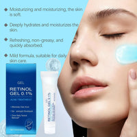 Retinol Gel,Acne Treatment Gel,Acne Control Cream for Face,Anti Acne Gel for Spot Prone Skin,Retinol Moisturizer Cream,Brightens Skin and Improves Elasticity,Face for Pimple Reduce,Without Over Drying