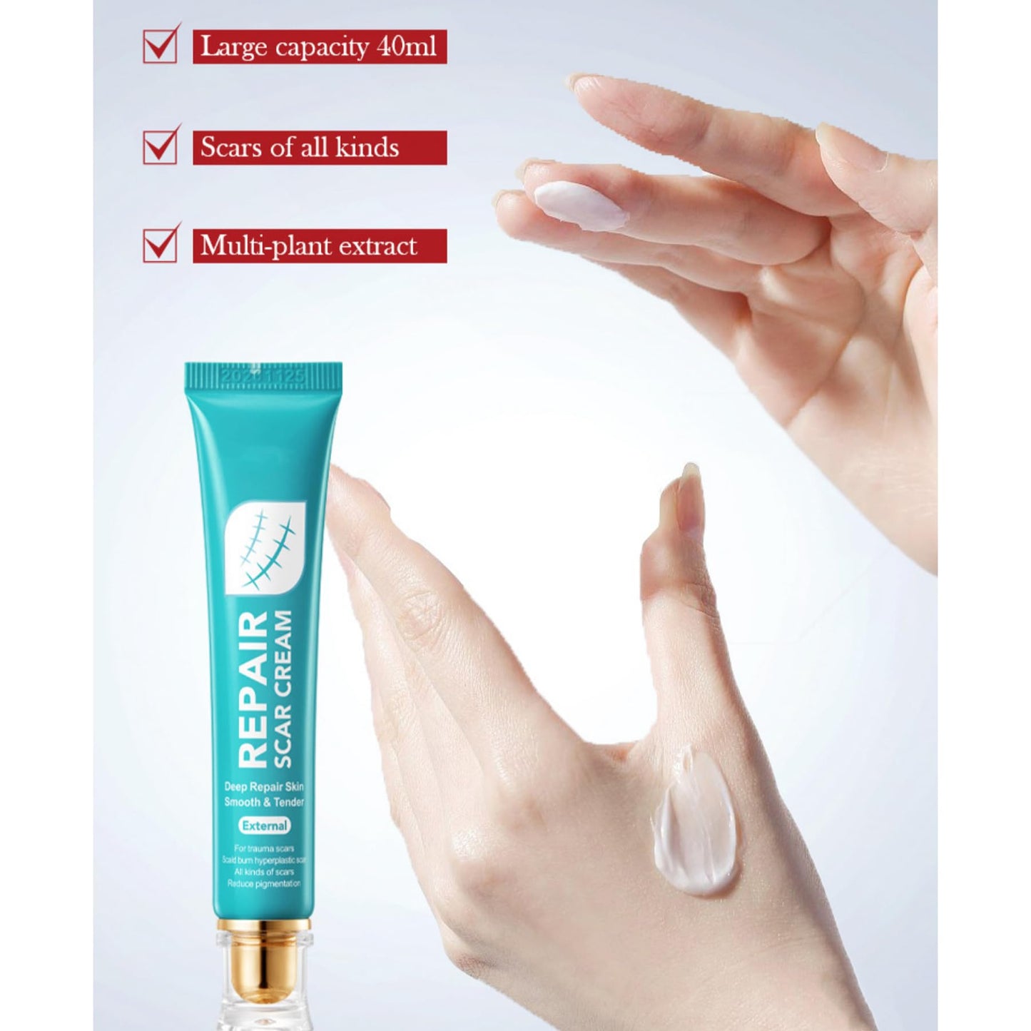 ZQUKAMZ Scar Cream Advanced Scar Gel Cream for Surgical Scars, Stretch Mark,Acne, Injury, Keloids, and More, Effective for Both Old and New Scars Professional Scar Removal Cream (Blue)