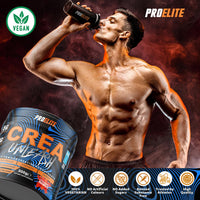 ProElite Creatine Monohydrate Powder 300g Micronised Flavoured & Vegan Creatine Powder for Post & Pre Workout Creatine Supplements by PROELITE (300g, Strawberry Mango)