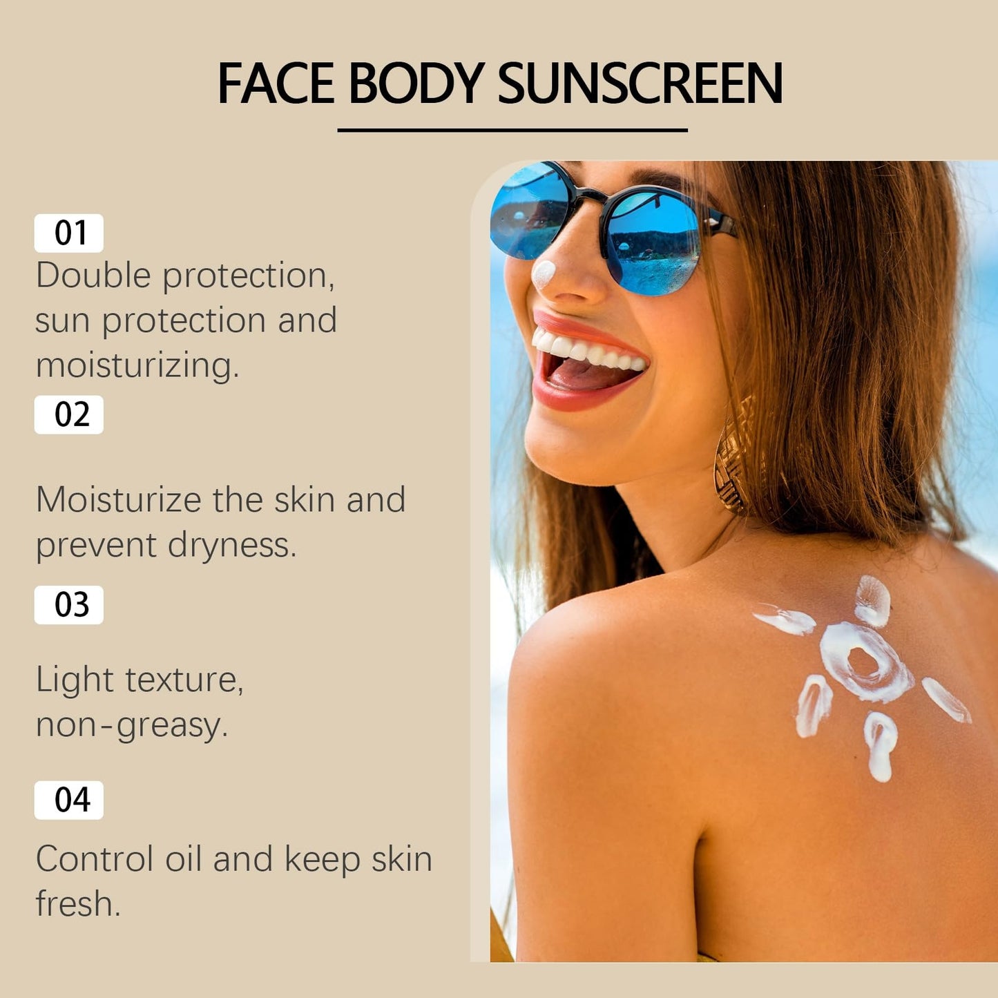 Xunzhi Tallow Sunscreen SPF50,Non Nano Zinc Oxide Sunscreen Balm,Face and Body S/unscreen,Tallow Face Sun Cream,SPF50 Suncream,F/ace Moisturiser,T/allow Sunblock,F/ace Sun Cream,Moisturising Suncream,85g