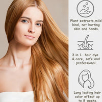SingHao Hair Care Dye Shampoo,Polar Hair Dye Shampoo,H/air D/ye Shampo/o Permanent for Men&Women,3 in 1 Sha/mpoo for Color Treated Ha/ir,Permanent Hair D/ye,Natural Ha/ir D/ye Shamp/oo#Light Brown &Black