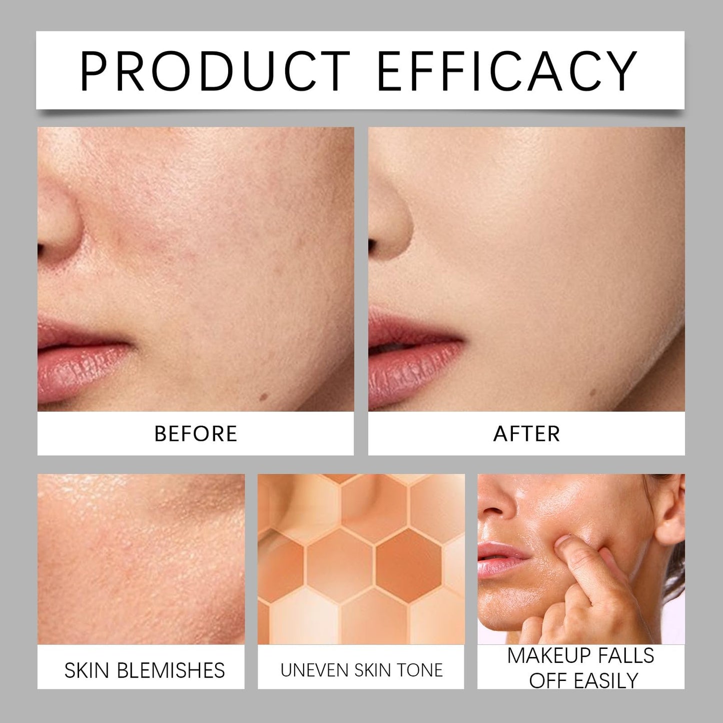Siyinzu 30ML Colour Changing Foundation,Colour Changing Mature Skin Foundation,Long Lasting Waterproof Moisturising F-oundation,Concealer Spf 15,Covers Naturally Lotion Makeup Base with Powder Puff
