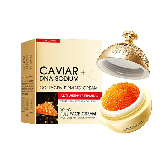 Caviar DNA Sodium Anti-Wrinkle Cream, Collagen Firming Cream, Anti Wrinkle Firming, Caviar + DNA Sodium + Collagen, Full Face Cream, Moisturise Restore Skin Vitality 50 ml