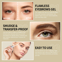 KIMUSE Eyebrow Gel, Eye Brow Tint, Waterproof, Long-Lasting, Smudge-Proof, Transfer-Proof (BLACKBROWN)