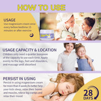 IZBEAUVO Magnesium Lotion For Kids, Bedtime Magnesium Cream For Sleep, Body Moisturiser With Calming Lavender Essential Oils & Shea Butter - Body Skin Care Apply To Legs,Arms Or Chest