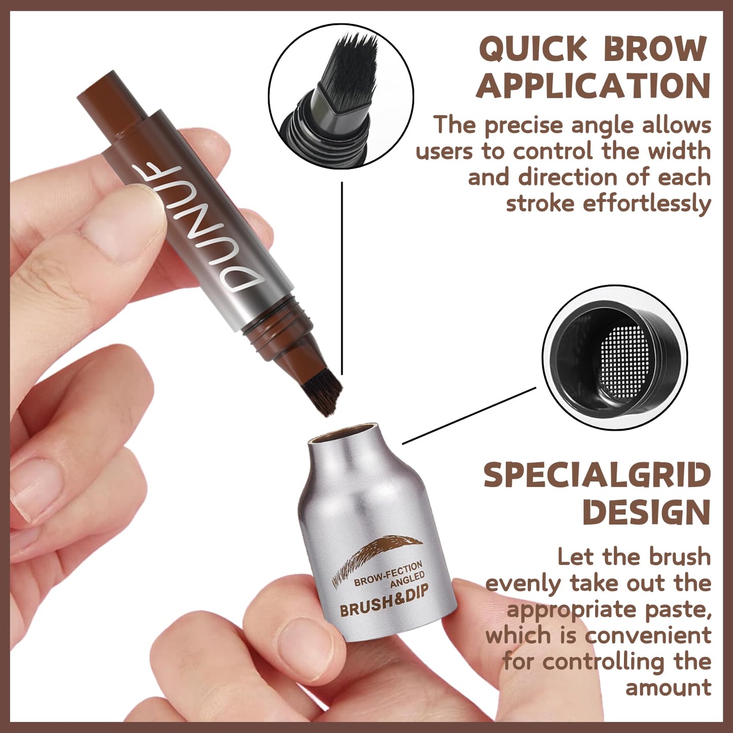 SHEBEEDO Eyebrow Pen New Upgraded Microblading Eyebrow Pen With Brow Fection Angled Brush Brow Pen Natural Brows Long Lasting Quick Drying Eye Brow Pen Natural Shaping Outlining Filling Eyebrow Makeup