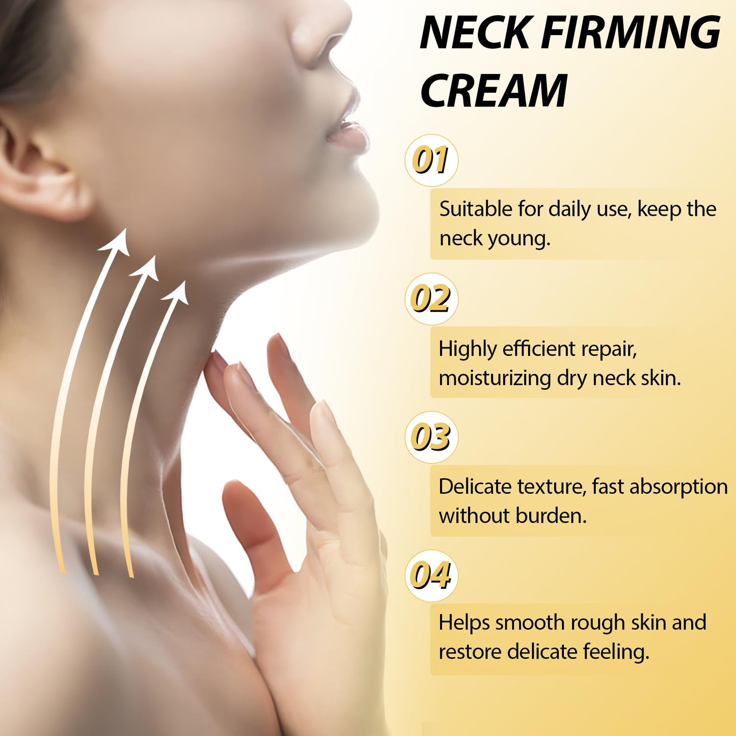 INBOLM Neck Firming Cream,Retinol Collagen Anti-Aging Neck Cream Reduces Wrinkles Fine Lines and Double Chin Tightens and Lifts Sagging Skin Suitable for Women to Lift and Moisturize