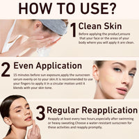 BQQCOB Foundation 4 in 1 Moisturizing Full Coverage Liquid Foundation,Concealer, Moisturizer, Sunscreen Serum SPF50+,UVA/UVB Protection,Colour Changing Foundation,Foundation For Mature Skin,1.1 oz