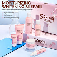 TBeautfave Skincare Set for Teenagers Girls, Cherry Blossom Skin Care Sets & Kits, Pamper Sets for Women Gifts, Girls Skincare Sets, Facial Kit, Cleanser&Toner&Serum&Lotion&Eye Cream&Moisturiser, 6PCS