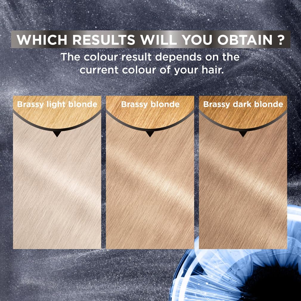 Garnier Olia Hi-Shine Hair Toner, Neutralises Brassy Tones, No Ammonia, Vegan Formula, Colour 9.1: Cool Blonde, 174ml