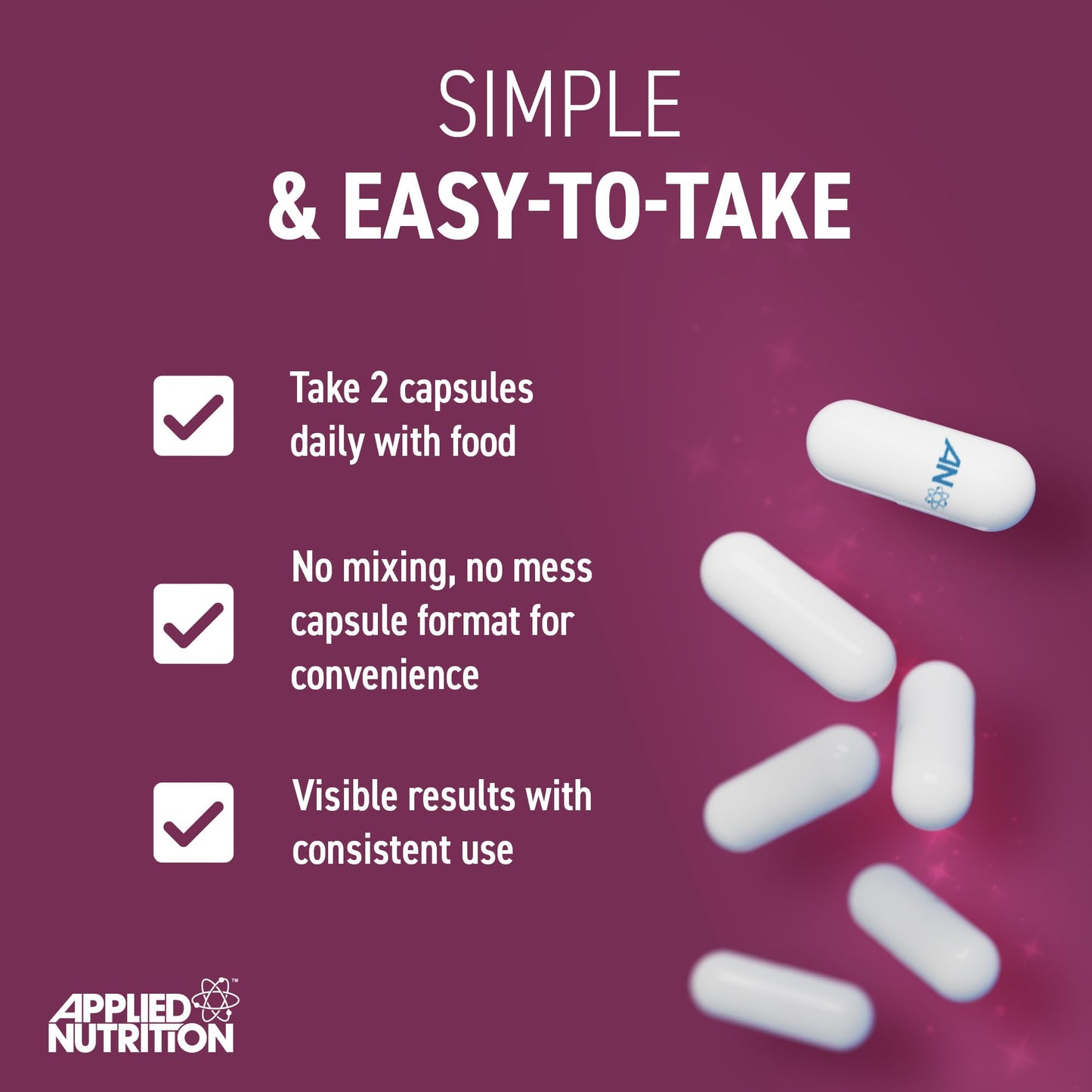 Applied Nutrition Collagen + Coconut Capsules – Marine Collagen with Vitamin C & Coconut Oil – Hair,Skin & Nails Support – Joint & Connective Tissue Health –Halal Certified –180 Capsules (90 Servings)