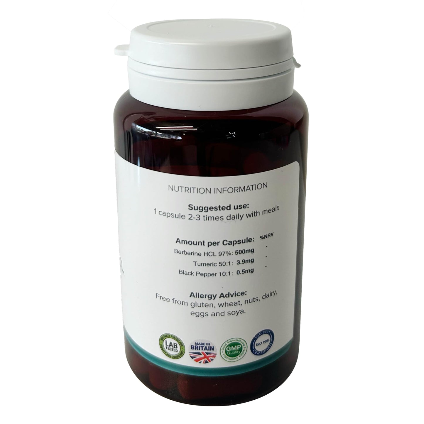 Optimum Ageing OptimumAgeing Advanced Berberine HCl 500mg with Turmeric & Black Pepper – Metabolism & Digestive Support – High Absorption Formula – Non-GMO, Gluten-Free – 60 Vegan Capsules