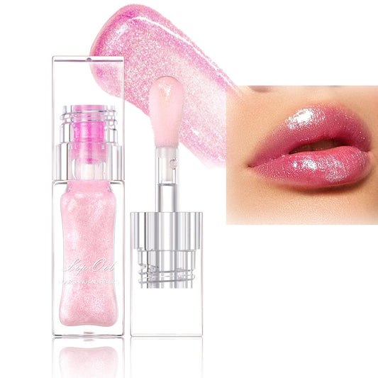 MEITREND Colour Changing Lip Oil,Hydrating Lip Gloss Magic Colour Changing Lip Oil,Moisturizing Plumping Lip Gloss Lip Oil Tint For Women Girls Pink Lips