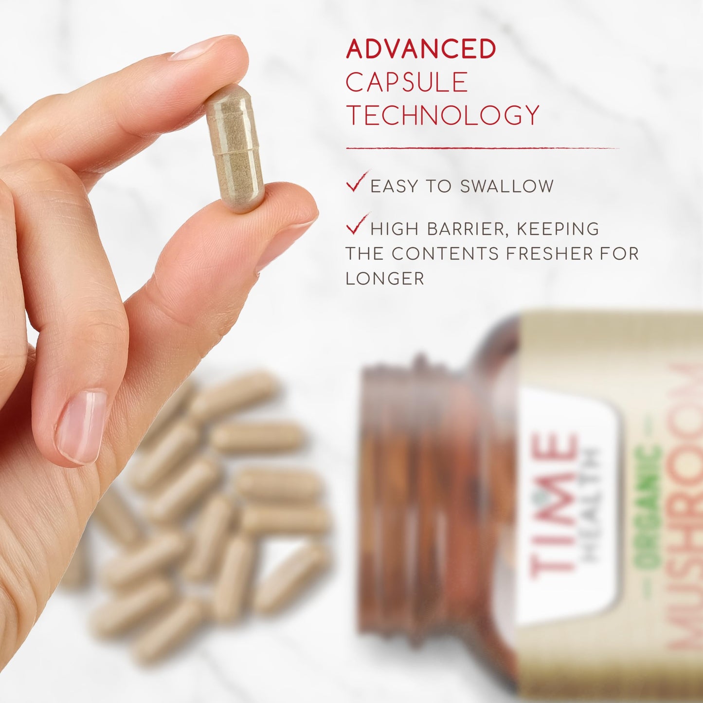 Mushroom Complex 8 | Organic | EU Grown | 616mg Capsules | Lions Mane, Cordyceps, Chaga, Shiitake, Reishi, Maitake, Coprinus & Oyster Betox93® | 40% Polysaccharides | UK Made