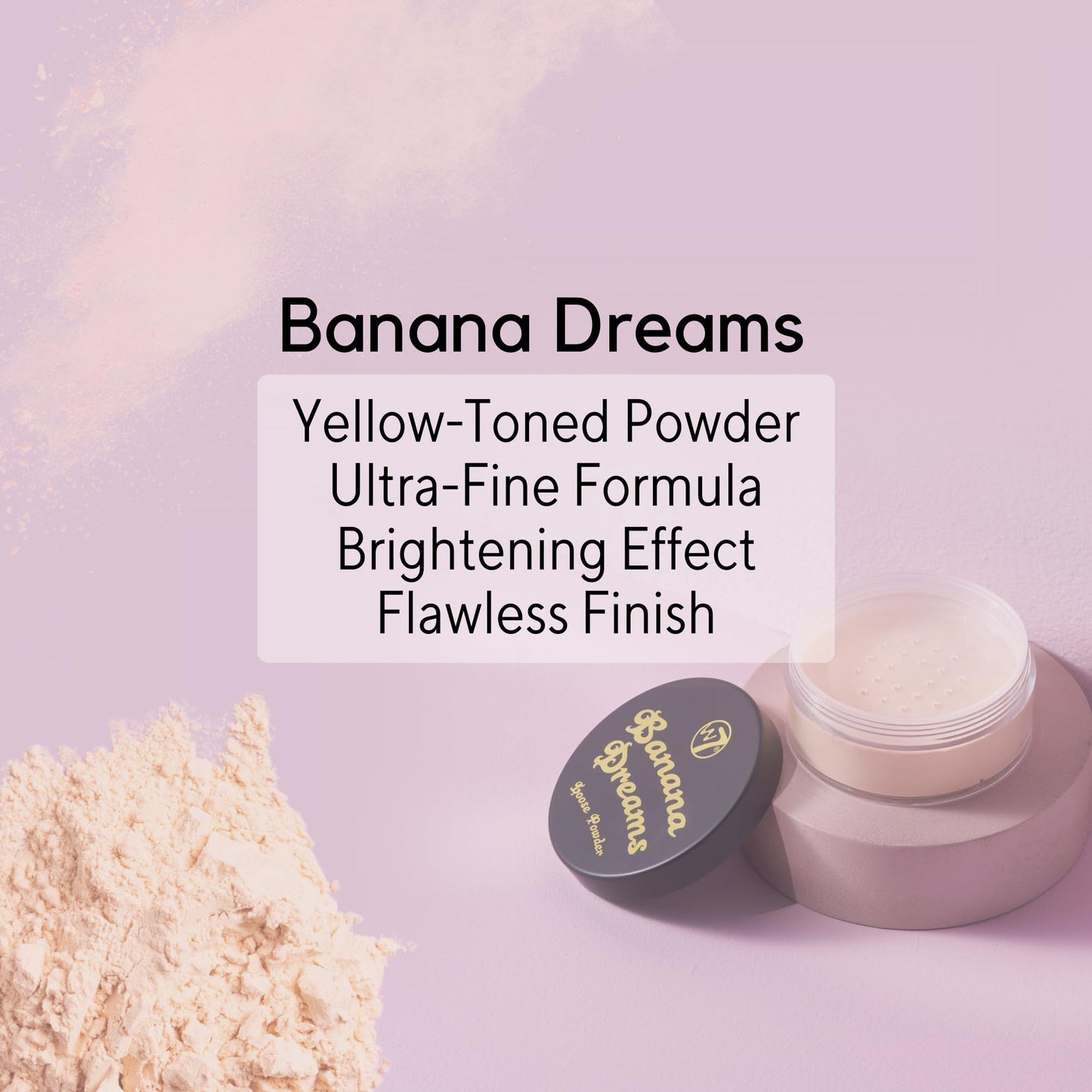 W7 Loose Face Powder Trio - 3 Piece Set - Banana, Nude & Pink Toned Powders - Ultra-Fine Setting Powder for Flawless Makeup