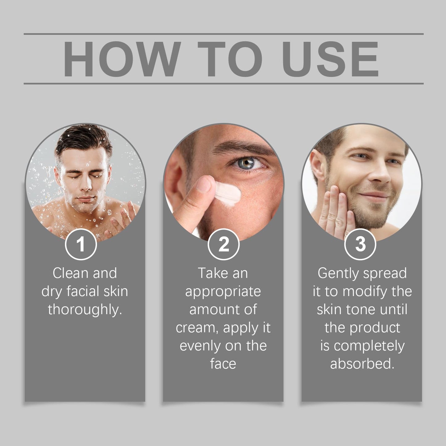 Men's Makeup Face Cream, Brightening Moisturiser for Men, Dark Spot Cream, Skin Lightening Cream, Hydrating Face Cream, Face Care for Even Skin Tone, Moisturizing, Spots Covering, Firming