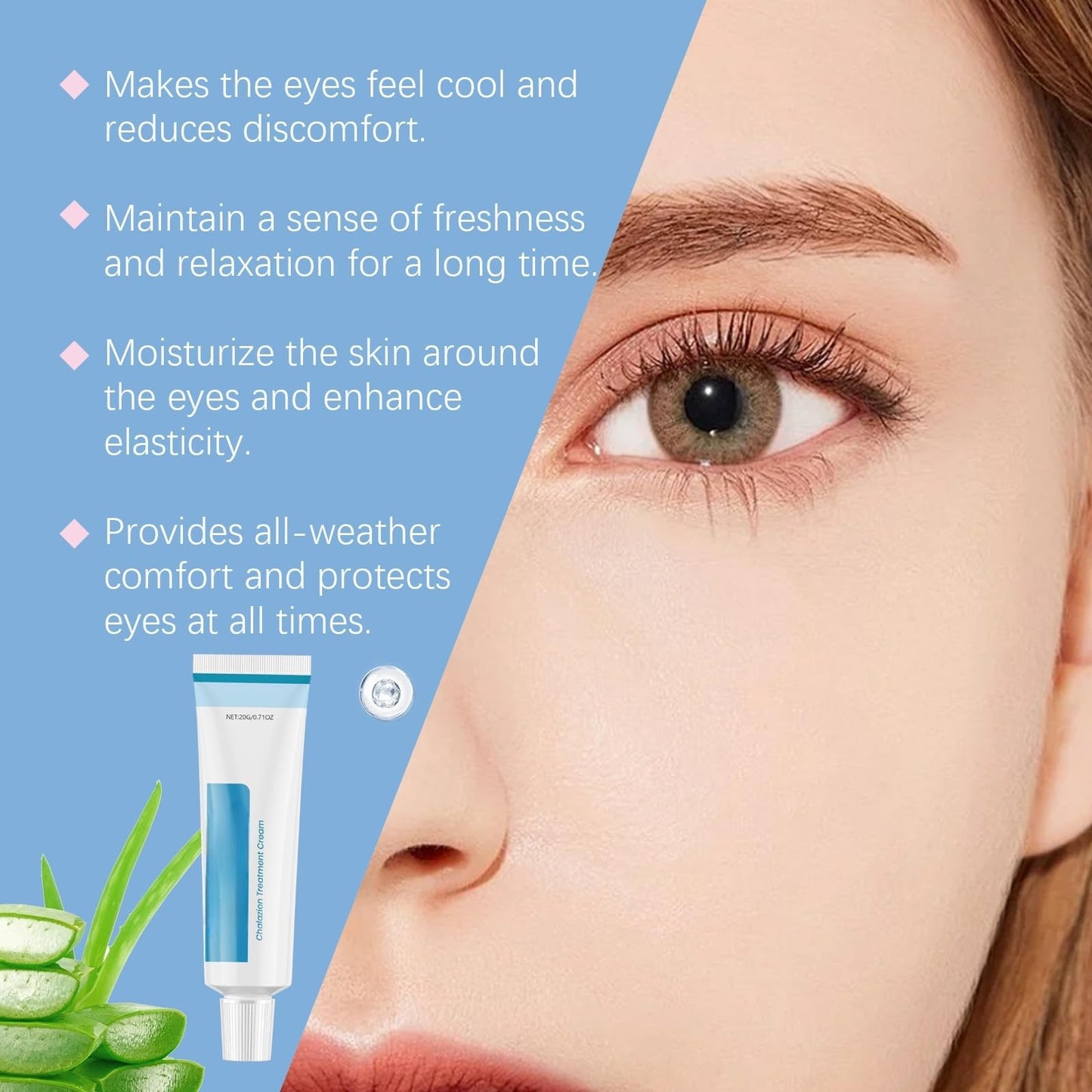 2PCS Chala/zion Eye Treatment Cream,Stye Eye Treatment,Moisturizing Cream for Eyelids,Stye Treatment for Dry Eyes,Cha/lazion Treatment for St/ye,Gentle Eyelid Cre/am for Daily Eye Care,S/tye Eye
