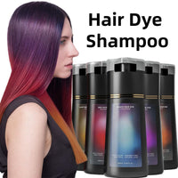 Hair Dye Shampoo,Hair Dye Sham-poo,Instant Ha-ir Dy-es Shampoo,Ha-ir Colour Sham-poo Care,3 In 1 Instant Hairs D-ye Sham-poos,Easy to Use Shampoos D-ye,Colour Shampoos to Cover Grey Hairs,Purple