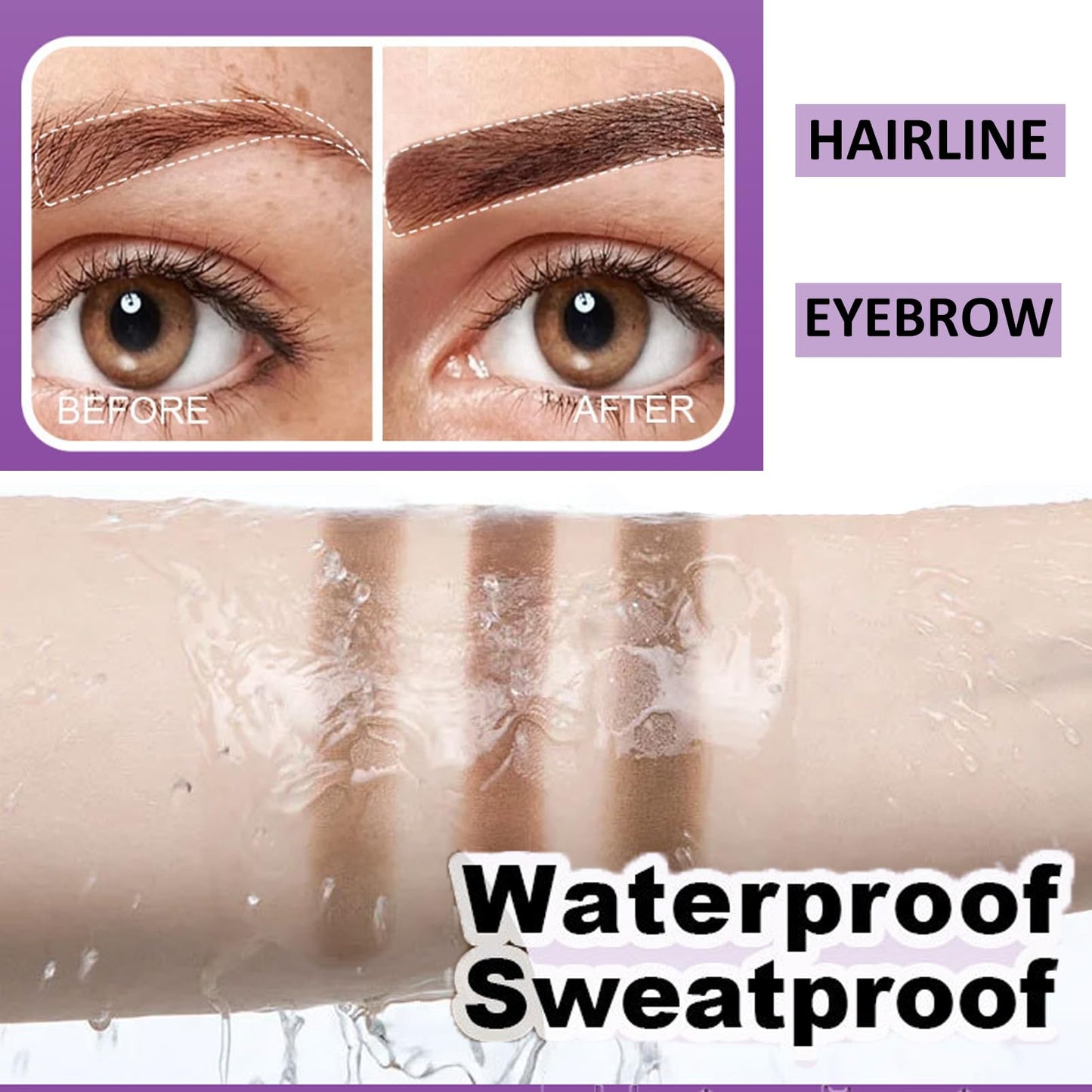 MEITREND Hairline Powder Dark Brown,Root Touch Up Powder for Thinning Hair,Enhance Hairline Powder,Lightweight Hairline Powder for Women & Men,Waterproof & Natural Cover Grey Hair,Grey Hair Cover Up Powder