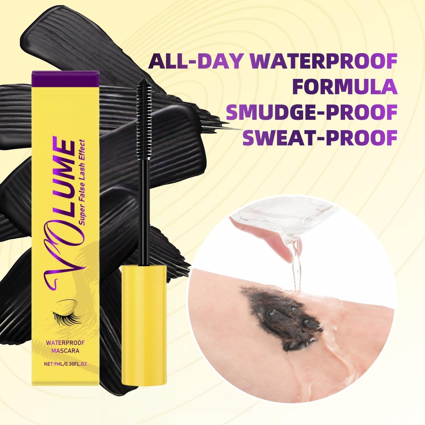 Fankayi Black Mascara,Bu/bble Mascara,Waterproof Long-lasting Ma/scara,Volume and Length Formula for Bold,Long Lasting Non-smudged,Enhances the Natural Look,Creates Thick,Clump-Proof,Well-Defined Lashes