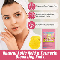 Sengwer 40pcs Exfoliating Kojic Acid And Turmeric Face Scrub Pads for Deep Cleansing and Oil Control
