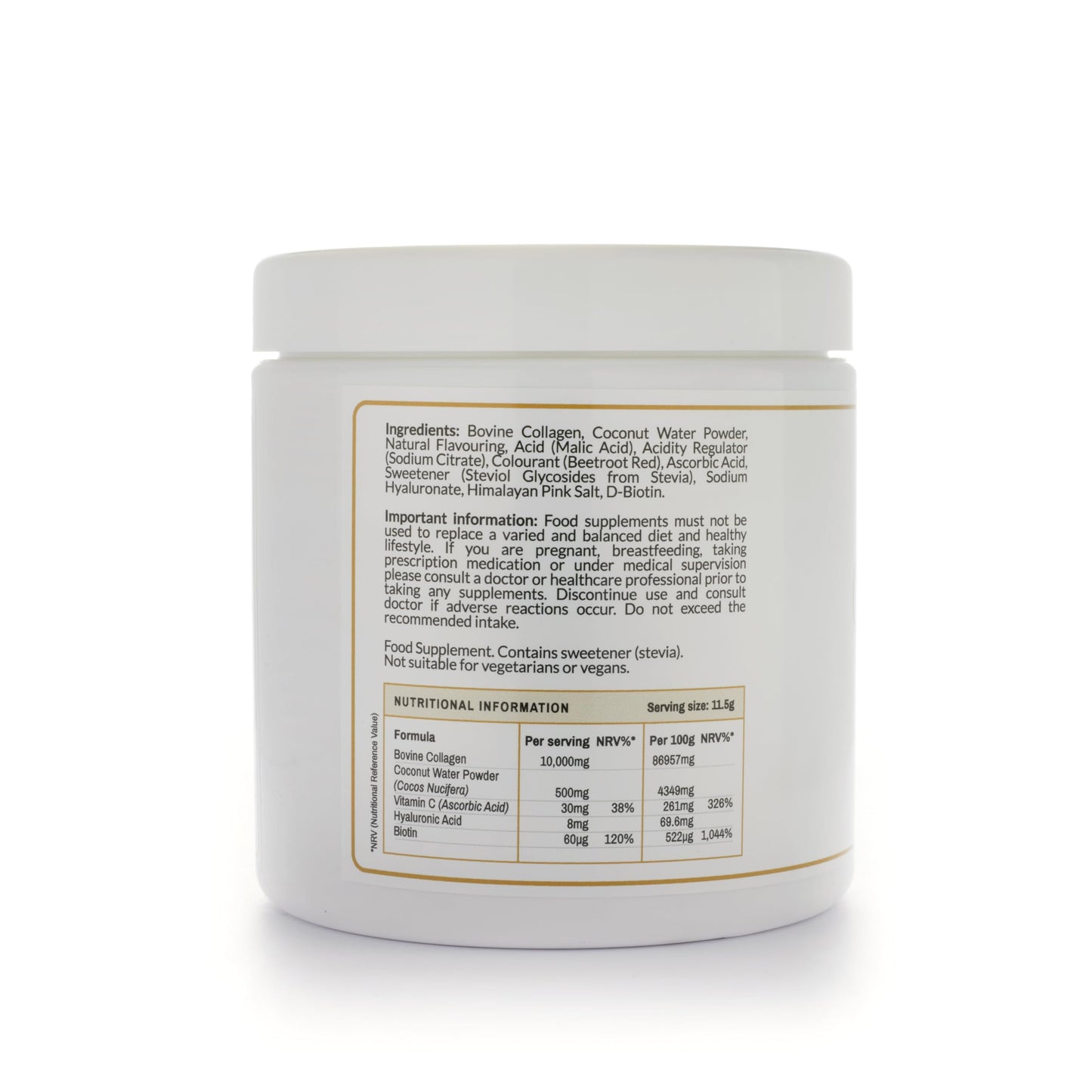Collagen Drink - Powerful 10g Bovine Collagen Per Serving - 30 Day Supply - Powder Form Just Add Water - Delicious Berry Flavour from Primal Living