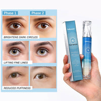 Grospe 5% Caffeine Eye Serum for Dark Circles and Puffy Eyes with 360° Massage Ball Reduces Fine Lines Anti-Wrinkle Firming Eye Serum 15ml