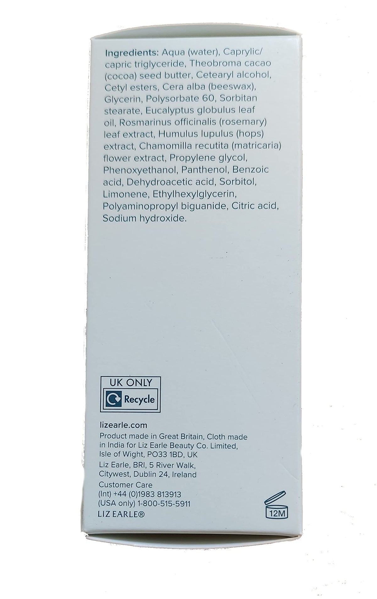 Liz Earle Cleanse and Polish Hot Cloth Cleanser 50ml With One Pure Cotton Cloth