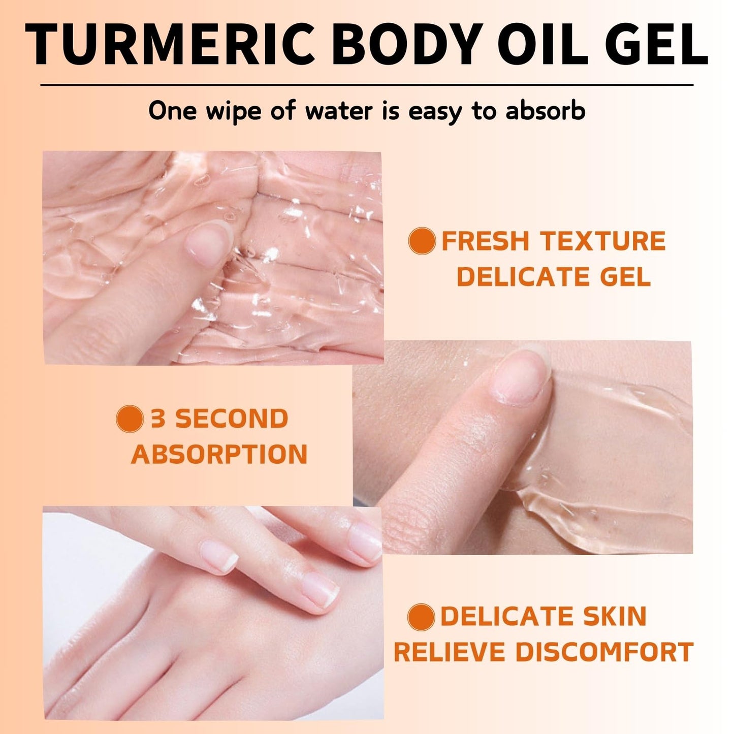 Turmeric Essential Oils - Turmeric & Vitamin E Oil - Anti-Aging & Anti Wrinkles Body Oil for Women - Deeply Nourishing Body Oil for Dry Skin - Body&Facial Oils Gel - Turmeric Massage Oils