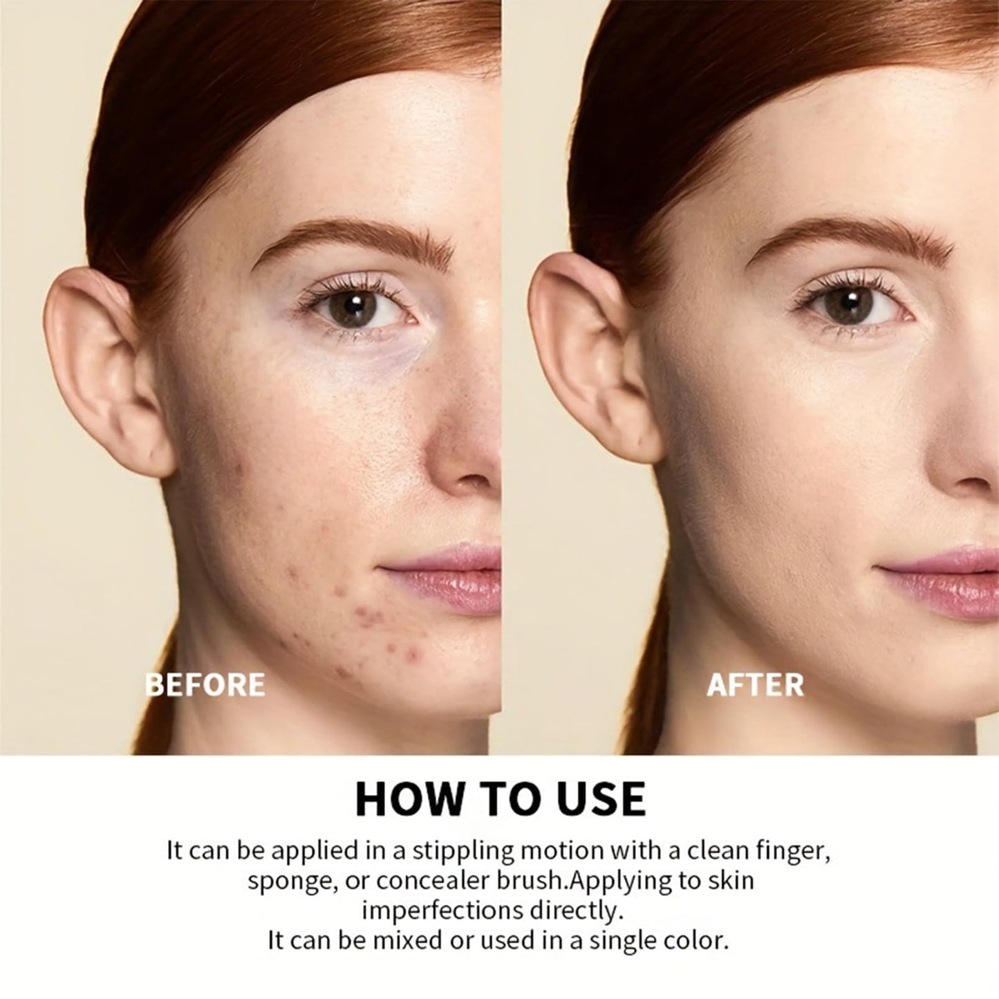 OKAQEE Green Full Coverage Concealer - Waterproof Dark Circles and Blemish Concealer - Long Lasting Corrector Concealer (Green)