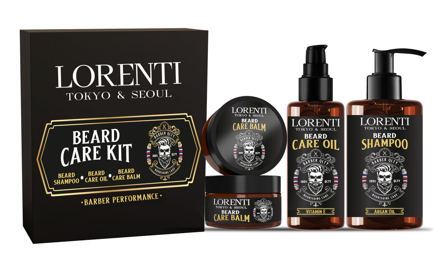 Lorenti Premium Beard Oil 100% Natural Beard Conditioner & Organic Moroccan Argan | Vitamin E Beard Oils Helps Volume, Moisturize & Nourish Beard Growth 1.69 Fl Oz (50ml)