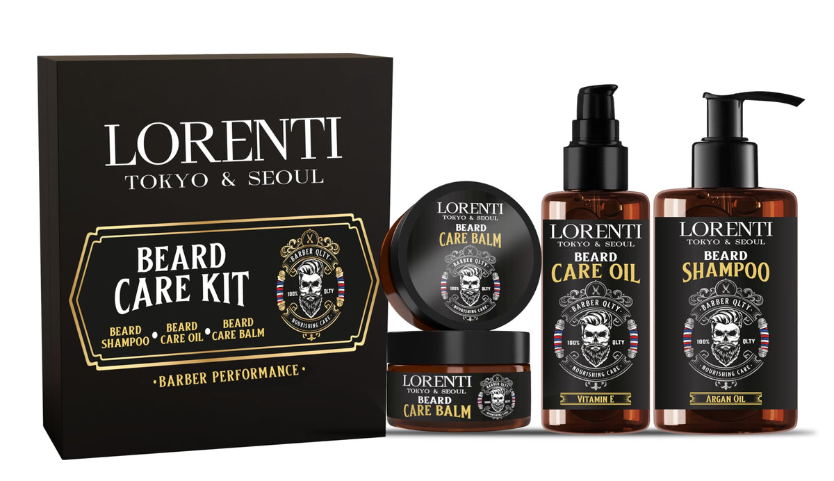 LORENTI TOKYO & SEOUL Lorenti Premium Beard Oil 100% Natural Beard Conditioner & Organic Moroccan Argan | Vitamin E Beard Oils Helps Volume, Moisturize & Nourish Beard Growth 1.69 Fl Oz (50ml)