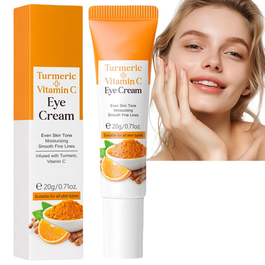 OuXing Vitamin C Turmeric Eye Cream Anti Aging,Eye Cream,Under Eye Cr-eam for Da-rk Circles,Dar-k Circle E-y-e Cream,E-ye Cre-am for Da-rk Cir-cles and Puffy E-ye,Ey-e Cre-am Anti Aging,15g