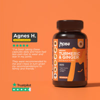 Organic Turmeric 1380mg with Black Pepper & Ginger - 120 Vegan Capsules - Organic with Active Ingredient Curcumin - UK Made MOBU